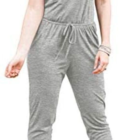 WomensCasual Short Sleeve Elastic Waist Jumpsuits - Picture 4 of 7